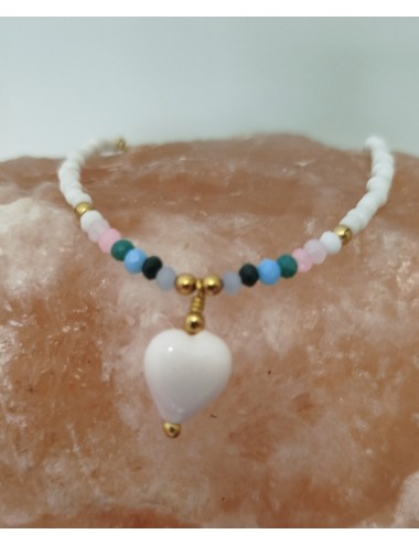 Pulsera Cuentas Corazón