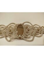 Pulsera Macramé Marrón Piedra
