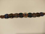 Pulsera de Macramé con Adorno y Piedra Azul Oscuro