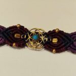 Pulsera de Macramé con Adorno Mandala y Piedra Turquesa