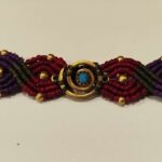 Pulsera de Macramé Espiral Piedra Turquesa
