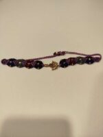Pulsera de Macramé con OM y Piedra Blanca
