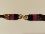 Pulsera de Macramé con Doble Espiral Dorada