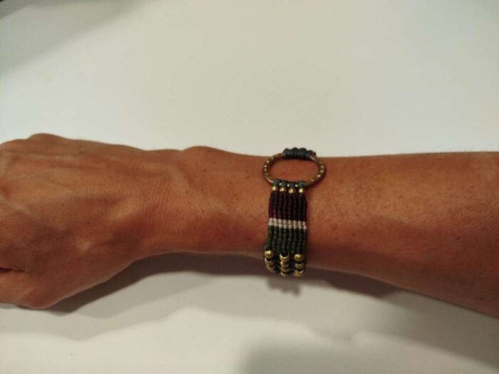 Pulsera Macramé círculo hueco