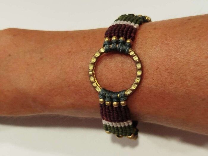 Pulsera Macramé círculo hueco