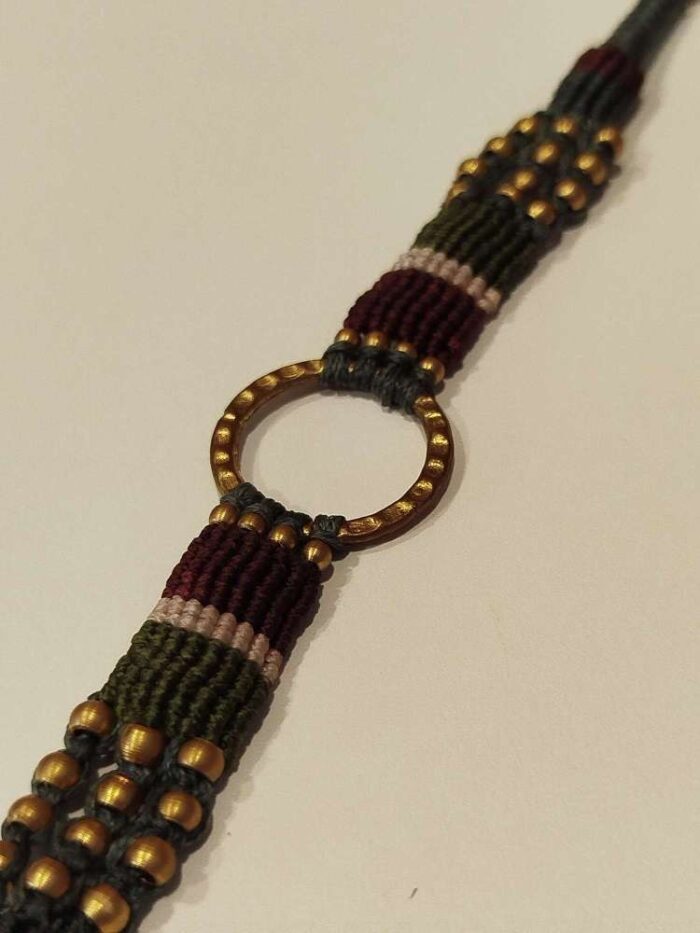 Pulsera Macramé círculo hueco