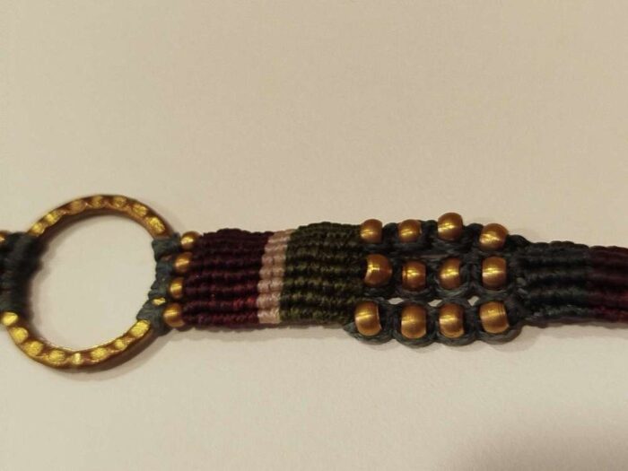 Pulsera Macramé círculo hueco
