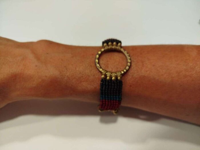 Pulsera Macramé círculo hueco