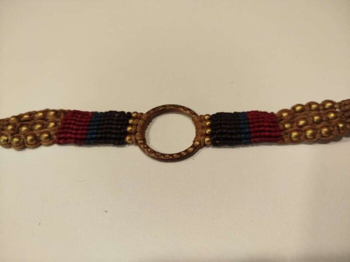 Pulsera Macramé círculo hueco