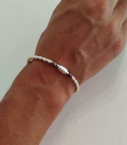Pulsera de Cuentas Blanca