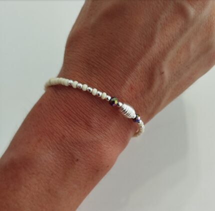 Pulsera de Cuentas Blanca