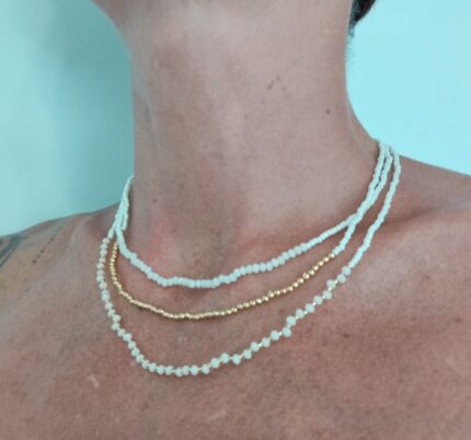 Collar hilos de cuentas - Efecto layering