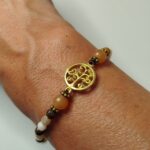 Pulseras Marrón/Blanco Árbol Vida