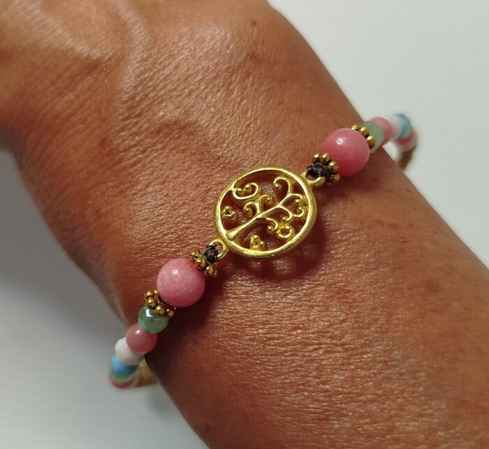Pulseras Rosa/Azul Claro Árbol Vida
