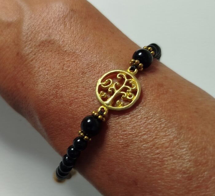 Pulseras Negro Árbol Vida