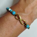 Pulseras Blanco/Turquesa Infinito