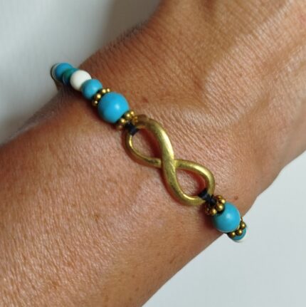 Pulseras Blanco/Turquesa Infinito