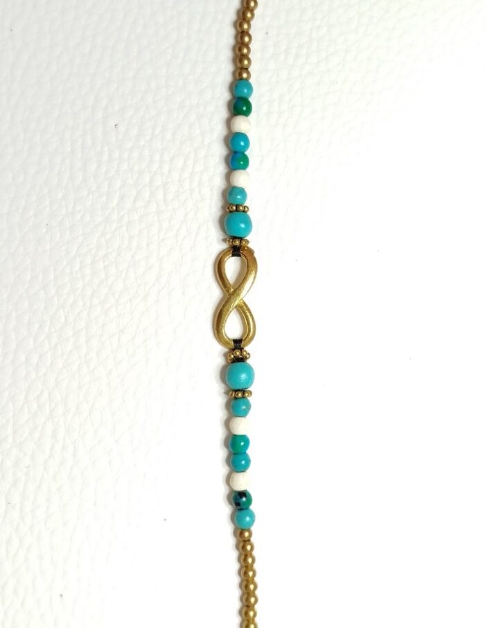 Pulseras Blanco/Turquesa Infinito