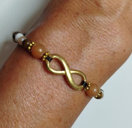 Pulsera Marrón/Blanco Infinito