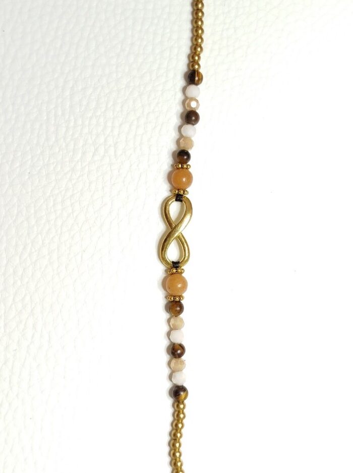 Pulsera Marrón/Blanco Infinito