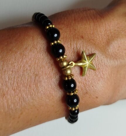 Pulsera Negra Estrella