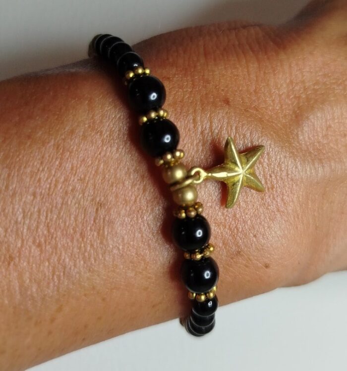Pulsera Negra Estrella