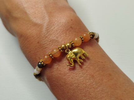 Pulseras Marrón/Blanco Elefante