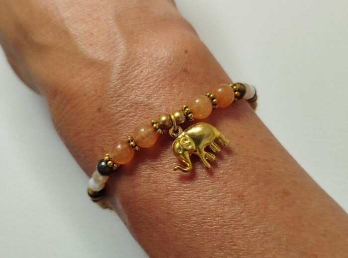 Pulseras Marrón/Blanco Elefante