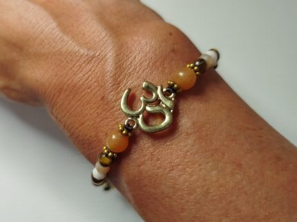 Pulseras Marrón/Blanco OM