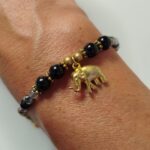Pulseras Negra / Blanca Elefante