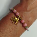 Pulseras Rosa/Azul claro Elefante