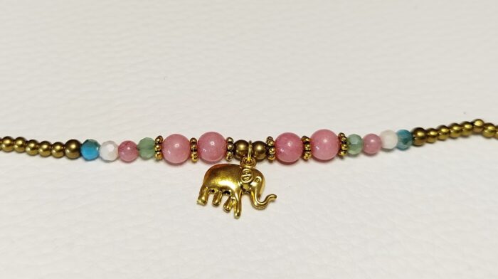 Pulseras Rosa/Azul claro Elefante