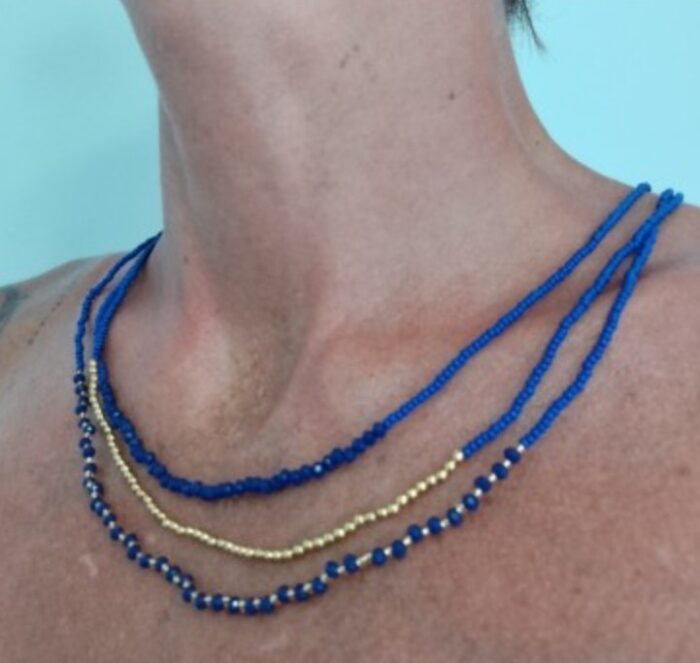 Collar hilos de cuentas - Efecto layering