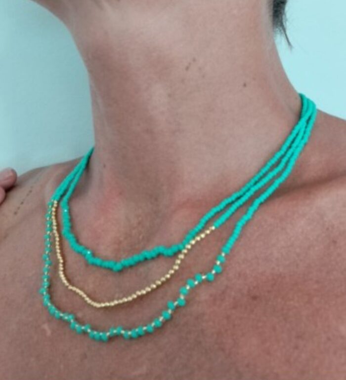 Collar hilos de cuentas - Efecto layering