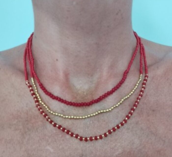 Collar hilos de cuentas - Efecto layering