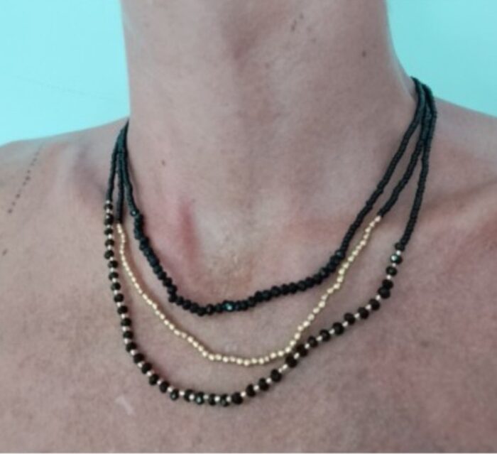 Collar hilos de cuentas - Efecto layering