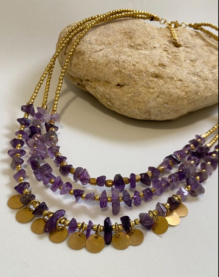 Collar piedras y medallas - layaring