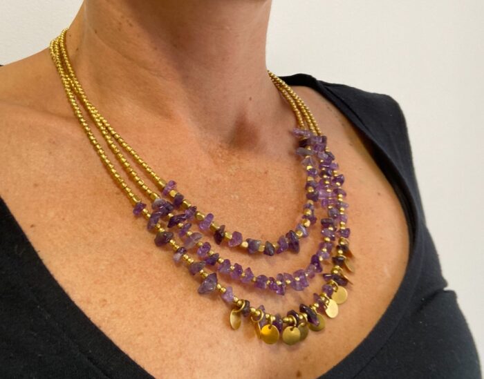 Collar piedras y medallas - layaring