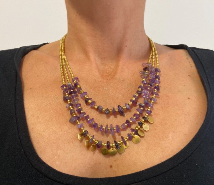 Collar piedras y medallas - layaring
