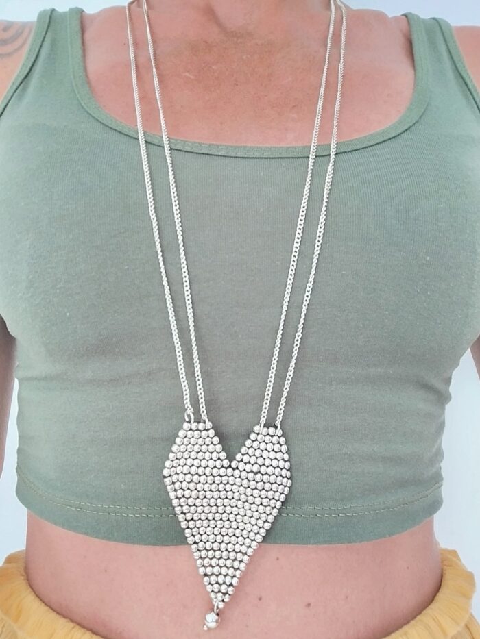 Collar largo - colgante corazón