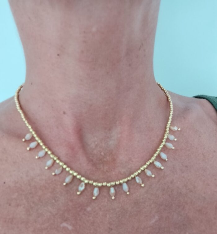 Collar Cuentas Ovaladas