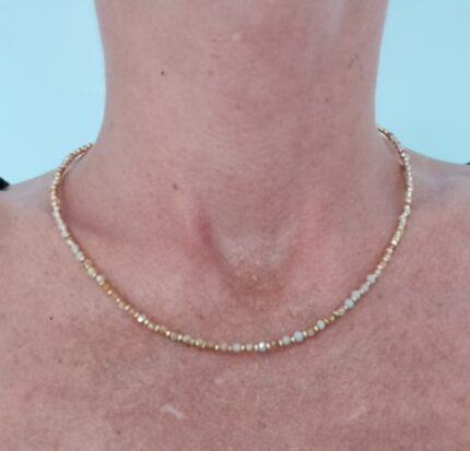 Collar Perlas Rosa Salmón