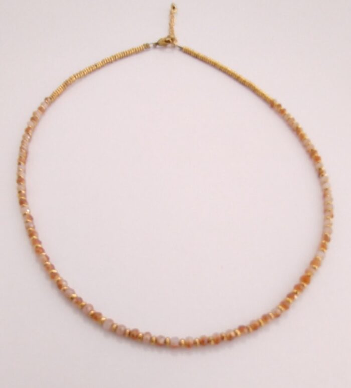 Collar Perlas Rosa Salmón