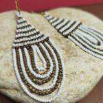 Pendientes Perlas Doradas y Violeta