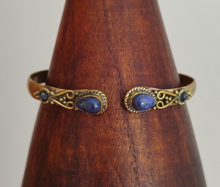 Pulseras Oro Étnicas Rígidas con Perlas