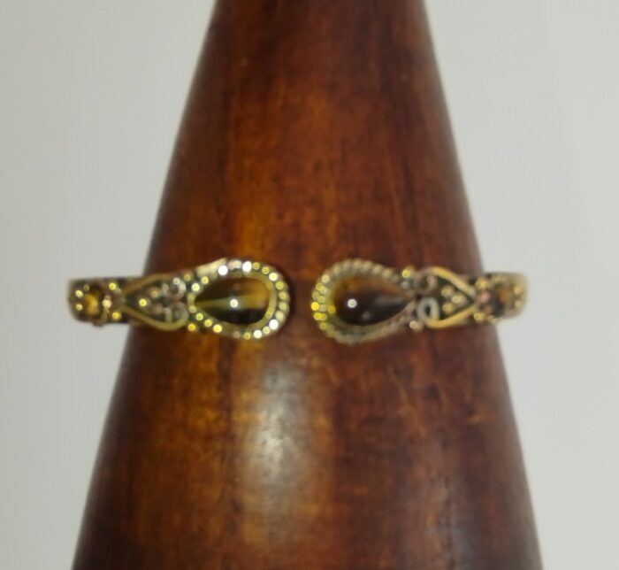 Pulseras Oro Étnicas Rígidas con Perlas