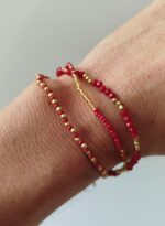 copy of Pulsera cuentas negras y doradas