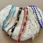 copy of Pulsera cuentas negras y doradas