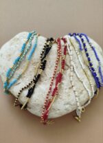 copy of Pulsera cuentas negras y doradas