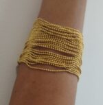 Pulsera Multicapa Cuentas Dorada